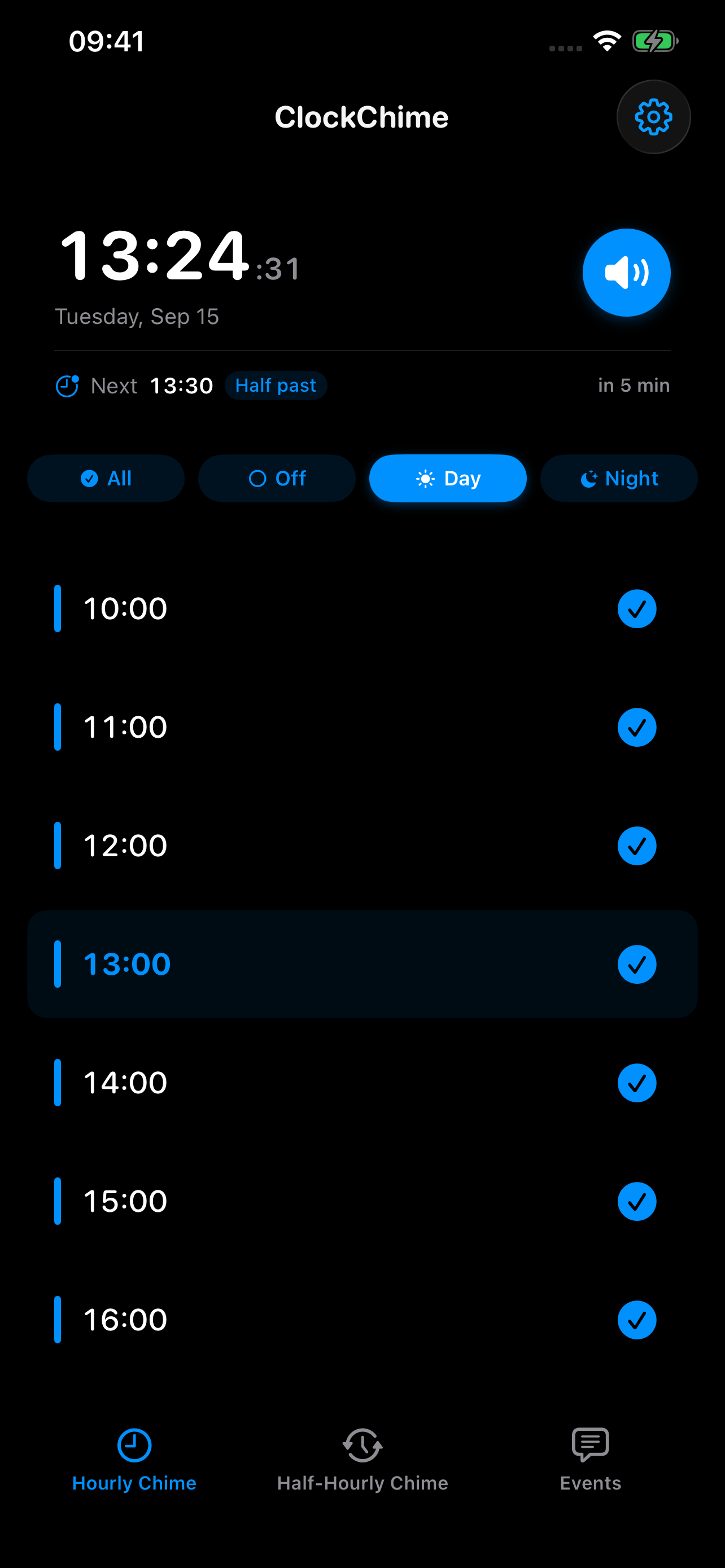 ClockChime dashboard